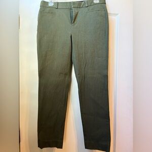 Banana Republic Women's Dark Green Straight Leg Trousers